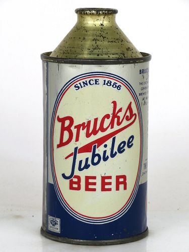 1941 Bruck's Jubilee Beer 12oz 154-28 High Profile Cone Top Cincinnati, Ohio
