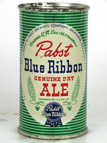 1952 Pabst Blue Ribbon Ale 12oz 111-02 Flat Top Milwaukee, Wisconsin