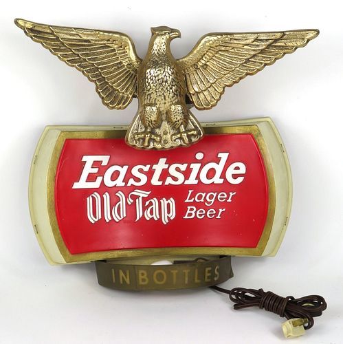 1962 Eastside Old Tap Beer Motion Lighted Sign Los Angeles, California