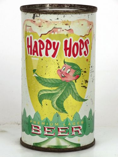 1957 Happy Hops Beer 12oz 80-15 Flat Top Los Angeles, California