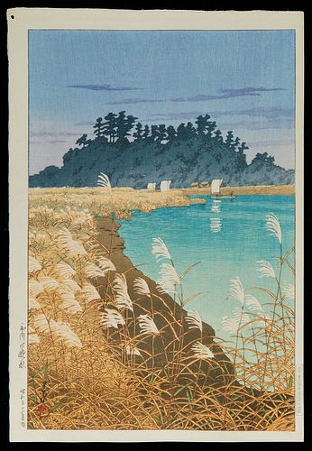 Hasui Kawase "Late Autumn at Ichikawa" Print