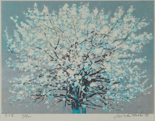Joichi Hoshi "Japanese Pear Blossoms" Shin-hanga Print