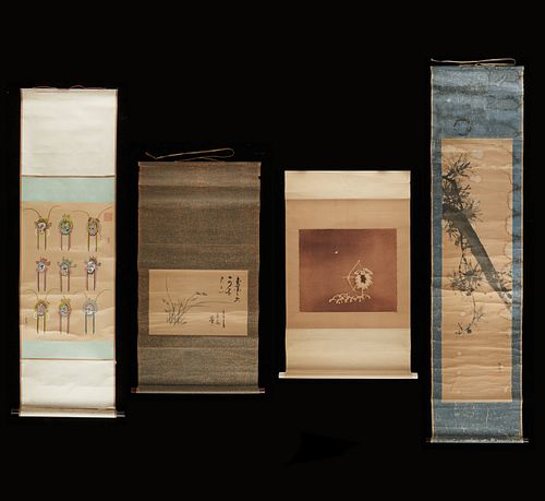 Grp: 4 Early Scrolls - Japanese/Chinese Qing Edo