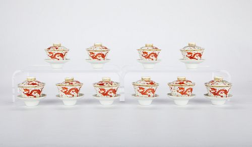 Grp: 10 Chinese Porcelain Lidded Bowls