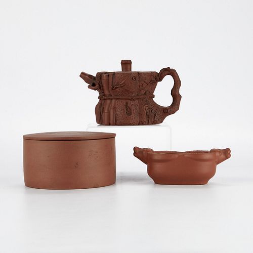 Grp: 3 Chinese Yixing Ceramics