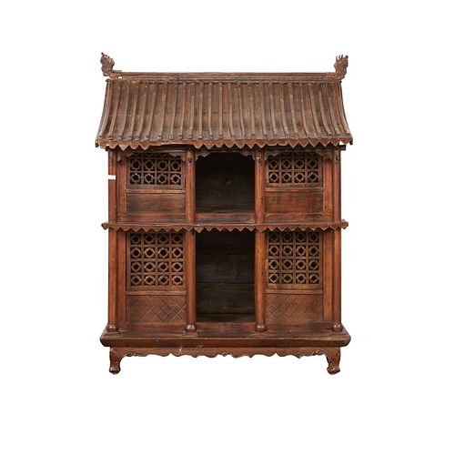 Antique Chinese Wooden Shrine Cabinet