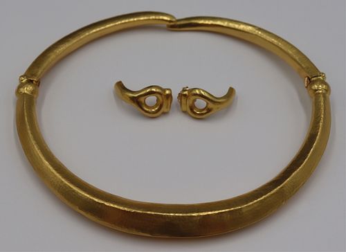 JEWELRY. Signed Greek 22kt Gold Jewelry Suite.