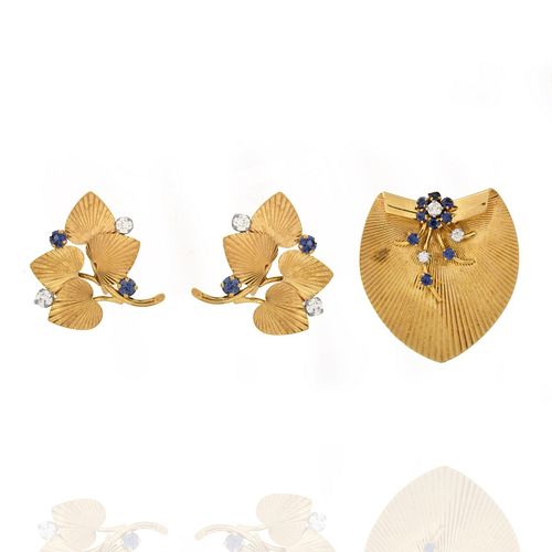 Tiffany & Co 14K Pendant and Earrings