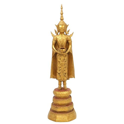 Thai Bronze Standing Buddha