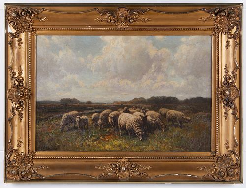 G.A. Hays Oil on Canvas Sheep Painting
