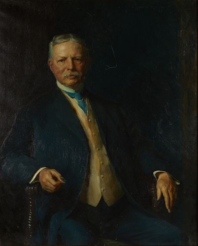 Portrait of Eder H. Moulton Oil on Canvas Eugene E. Sprigier