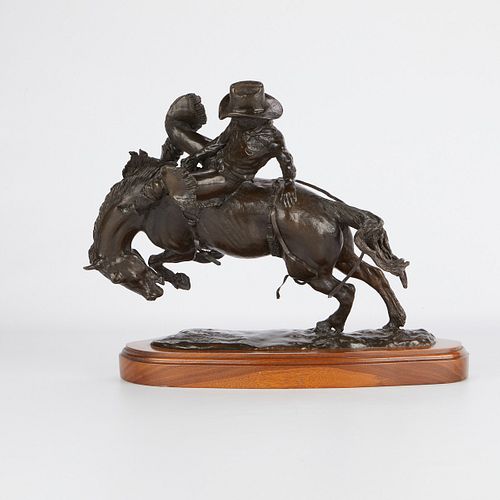 Jack Bryant "Larry Mahan" Cowboy Bronze Statue