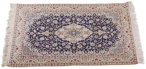 Silk,Wool, and Cotton Carpet Rug 7'8" x 4'2"