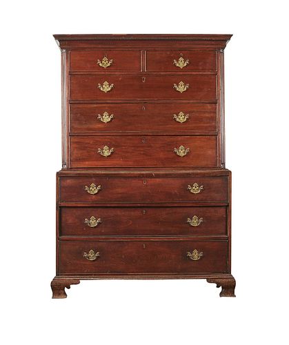 18th c. Chippendale Chest on Chest