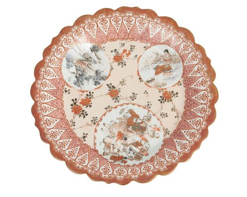 A set of Japanese Kutani porcelain plates