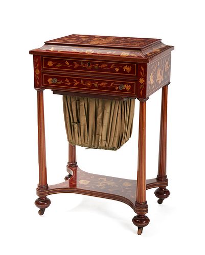 A Dutch marquetry vanity table