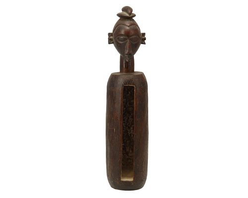 A Congolese carved wood slit gong