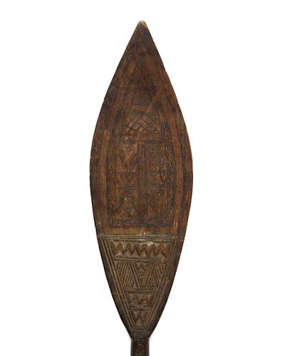 A Papuan carved wood oar