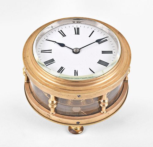 An interesting cylindrical table clock with unusual lever escapement