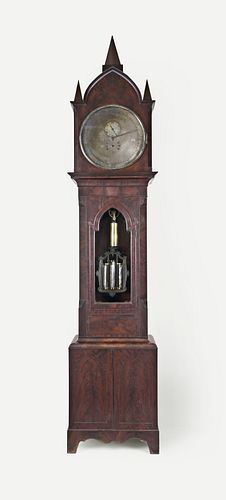 A good mid 19th century standing atronomical clock with pendulum marked C.E. Butler