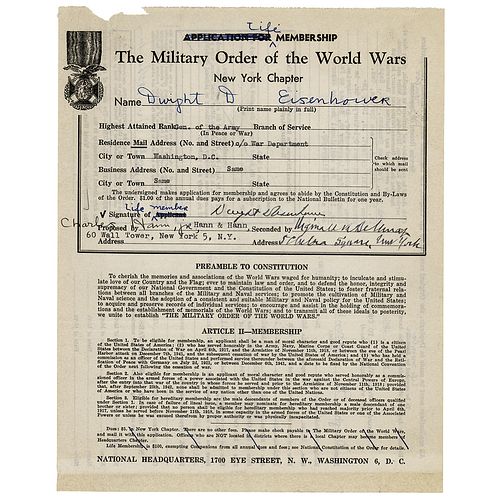 Dwight D. Eisenhower Twice-Signed Document