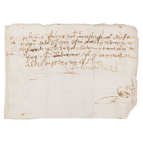 Hernando Cortes Document Signed