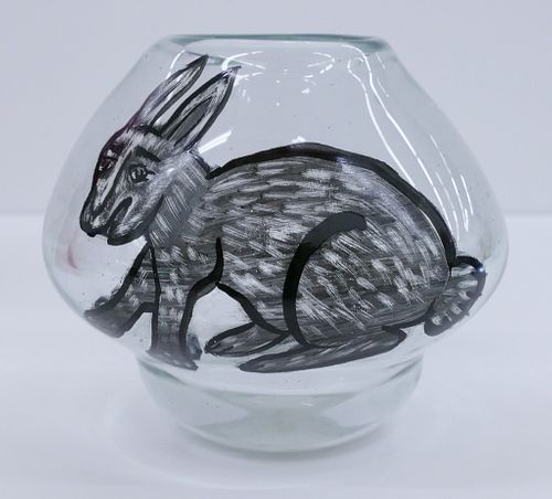 Cappy Thompson ''Rabbit Vessel'' 1987 Glass