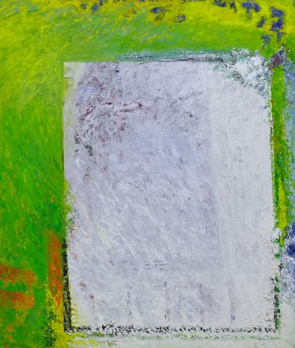 William Ivey ''Untitled'' (Green and White) 1977 Large Oil