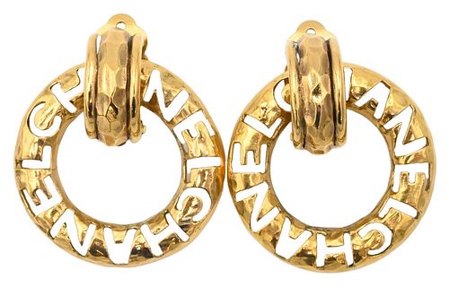 Pair of Chanel Ear Clips, marked Chanel Made in France.