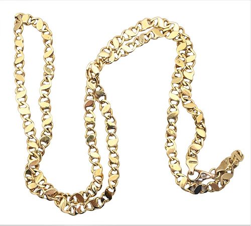 14 Karat Yellow Gold Necklace, 24 inches, 28.4 grams.
