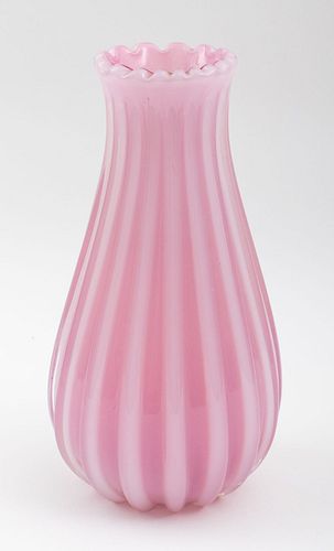 Archimede Seguso Murano Pink Glass Vase