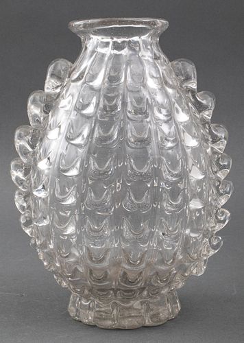 Dino Martens Toso Murano Relief Glass Vase