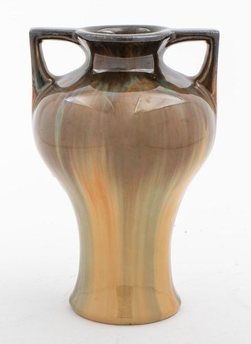 Fulper Cat's Eye Flambe Glazed Earthenware Amphora