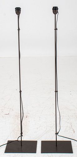 Christian Liaigre "Acier" Floor Lamps. Pair
