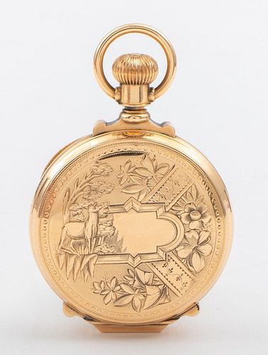 Antique 14k Gold Elgin Pocket Watch W/ Dueber Case