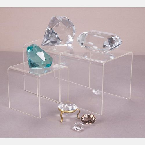 A Collection of Lead Crystal Paper Weights by Various Makers, 20th Century,