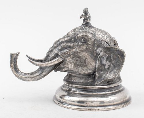 Mappin & Webb Silverplate Elephant-Form Inkwell