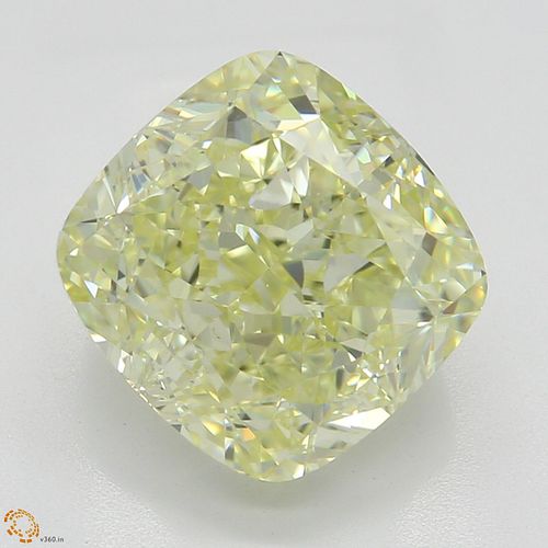 3.02 ct, Natural Fancy Light Yellow Even Color, VS2, Cushion cut Diamond (GIA Graded), Appraised Value: $51,900 