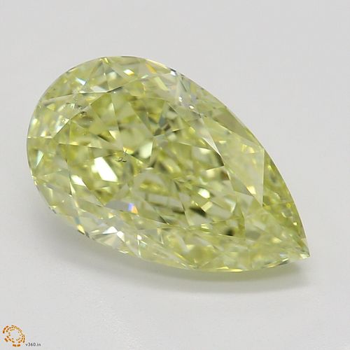 2.01 ct, Natural Fancy Yellow Even Color, SI1, Pear cut Diamond (GIA Graded), Appraised Value: $57,800 
