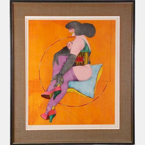 Richard Lindner (1901-1978) Circle and Pillow, from the Afternoon Series, Lithograph,