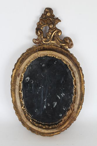 French Mirror in Carved Giltwood Frame