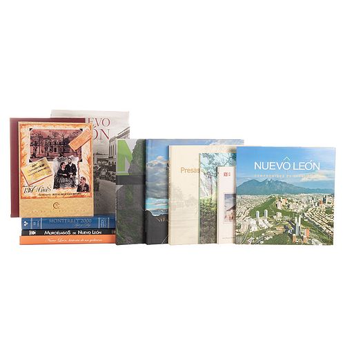 Libros sobre Nuevo León, Monterrey.  Títulos: Nuevo León, Imágenes de nuestra memoria. Breve historia de Nuevo León. Pzs: 11.