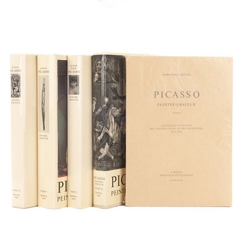 Geiser, Bernhard. Picasso Peintre - Graveur. Berne: Editions Kornfeld / Kornfeld et Klipstein, 1968, 1986, 1988, 1989, 1990. Pzs: 5.