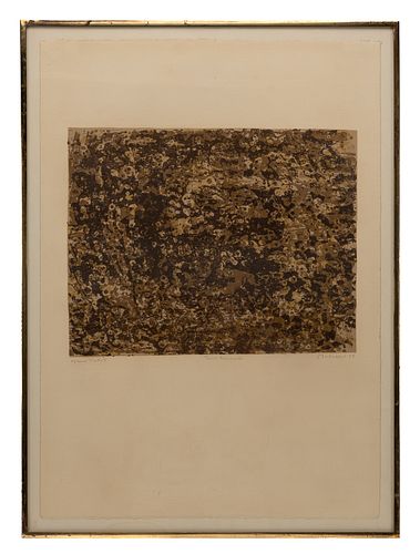 SIGNED JEAN DUBUFFET ABSTRACT LITHOGRAPH, 1958