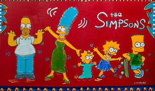 Lisa Grubb "The Simpsons" Acrylic on Canvas