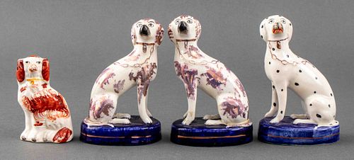 Porcelain Dog Figurines, 4