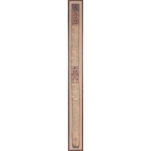 An Ethiopian Coptic Prayer Scroll, 19th/20th Century.