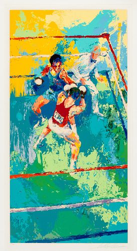 Leroy Neiman - Olympic Boxing Moscow 1980