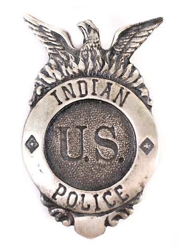 Scarce Antique Sterling Indian Police U.S. Badge