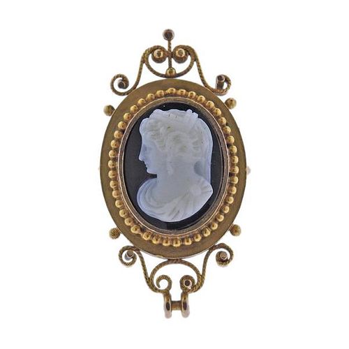 Antique Victorian 14k Gold Cameo Ring